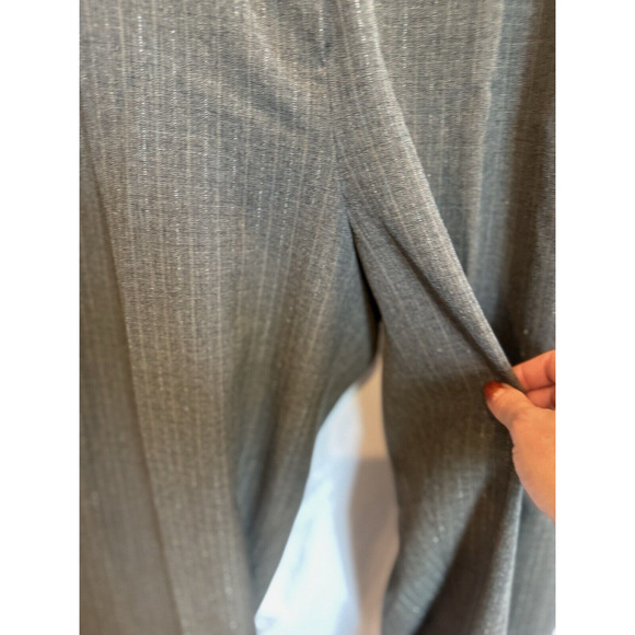 Womens Pinstripe Wide Leg Classic Minimalist Pants Size 22W Work Career Trousers - Picture 5 of 9
